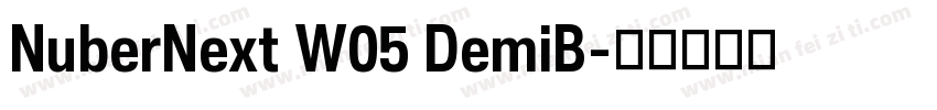NuberNext W05 DemiB字体转换